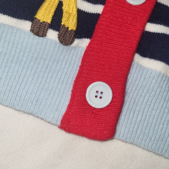 Teacher's Cardigan with Giraffe and Sunflower Women's Size Medium - Picture 9 of 11